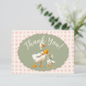 Invitation Motif Vichy Dingo Remerciements (Debout devant)