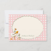 Invitation Motif Vichy Dingo Remerciements (Dos)