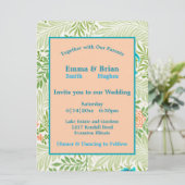 Invitation Motif vintage floral feuillu (Debout devant)