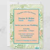 Invitation Motif vintage floral feuillu (Devant)
