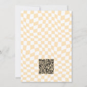 Invitation Motif Wavy À damiers avec Mariage QR (Dos)