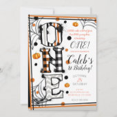 Invitation Motif Whimsical Halloween Mashup 1er anniversaire (Devant)