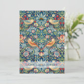 Invitation Motif William Morris Birds de marque personnalisée (Debout devant)