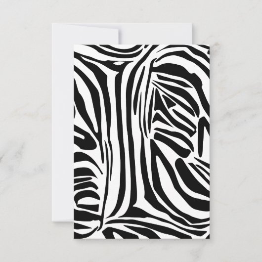 Invitation Motif zèbre (Devant)