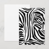 Invitation Motif zèbre (Devant / Derrière)