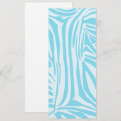 Invitation Motif Zèbre Bleu (Devant / Derrière)