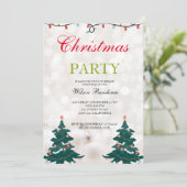 Invitation Motifs d'arbre de Noël (Debout devant)