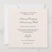 Invitation Motifs et frontières 1 Bal pour l'anniversaire de  (Dos)