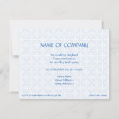 Invitation Motifs et frontières 2 Déjeuner d'invitation (Dos)