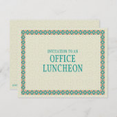 Invitation Motifs et frontières 3 Déjeuner de travail Invitat (Devant / Derrière)