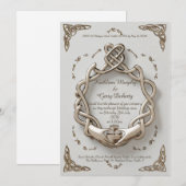 Invitation Motifs et Motifs traditionnels irlandais (Devant / Derrière)