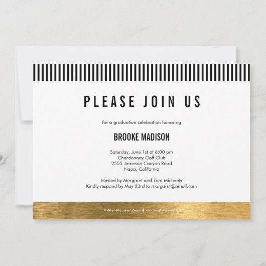 Invitation Motifs modernes Faire-part/Invitation (Dos)