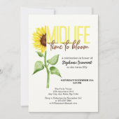 Invitation Motivational Midlife Sunflower Bloom 50e anniversa (Devant)