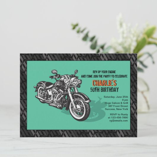 Invitation moto (Debout devant)