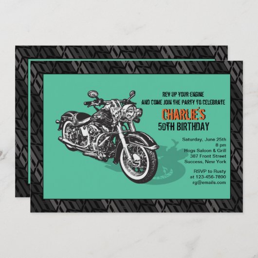 Invitation moto (Devant / Derrière)