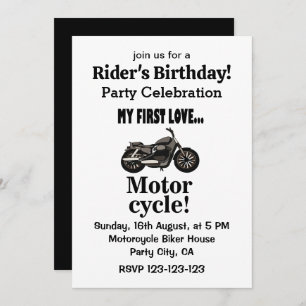 Invitation Moto Anniversaire Moto classique Moto