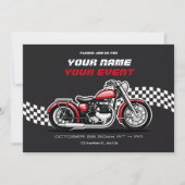 Invitation Moto classique (Devant)