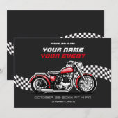 Invitation Moto classique (Devant / Derrière)