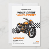 Invitation Moto classique (Devant)