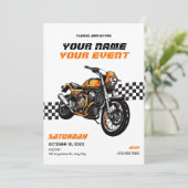 Invitation Moto classique (Debout devant)