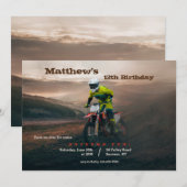 Invitation Moto Cross Dirt Bike (Devant / Derrière)