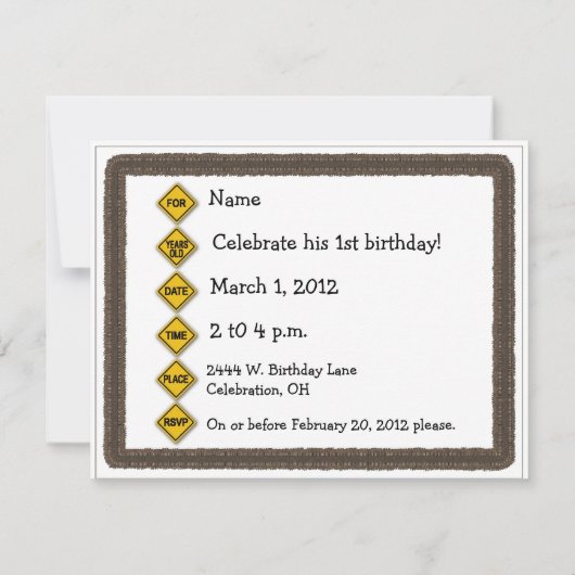 Invitation Moto Cute (Dos)
