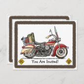 Invitation Moto Cute (Devant / Derrière)