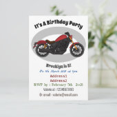 Invitation moto de style croiseur cool (Debout devant)