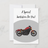 Invitation moto de style croiseur cool (Dos)