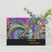 Invitation Moto personnalisé| 40e anniversaire (Debout devant)