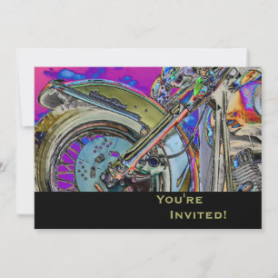 Invitation Moto personnalisé 40e anniversaire