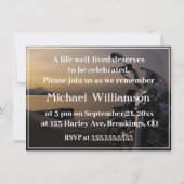 Invitation Moto près de l'eau Fête de la vie (Dos)