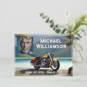 Invitation Moto près de l'eau Fête de la vie (Debout devant)