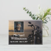 Invitation Moto près de l'eau PhotoCélébration de la vie (Debout devant)