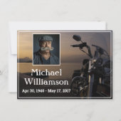 Invitation Moto près de l'eau PhotoCélébration de la vie (Devant)