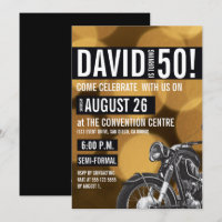 Moto thème, 50ème anniversaire, Or et noir