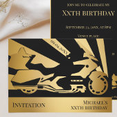 Invitation Moto-thème anniversaire ou tout événement Invitati