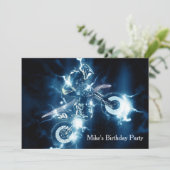 Invitation Motocross customisée (Debout devant)