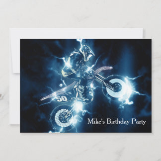 Invitation Motocross customisée