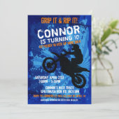 Invitation Motocross Dirt Vélo Race Boys Anniversaire Fête In (Debout devant)