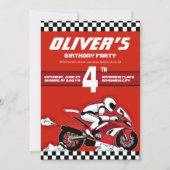 Invitation Motocross motocross course garçon anniversaire (Devant)