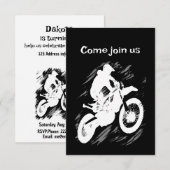 Invitation Motocross Sport Concurrentiel Motorcycle Course (Devant / Derrière)