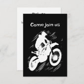 Invitation Motocross Sport Concurrentiel Motorcycle Course (Devant / Derrière)