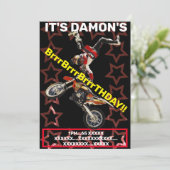 INVITATION MOTOCROSS SUPERCROSS MOTOCYCLETTE (Debout devant)