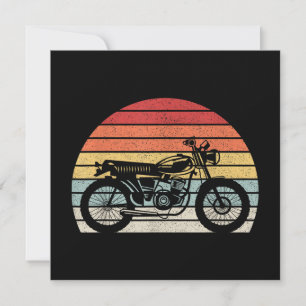 Invitation Motocyclette Rétro Vintage