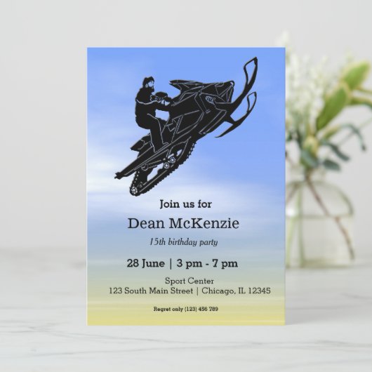 Invitation Motoneige (Debout devant)