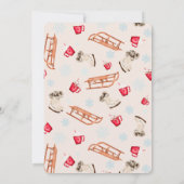 Invitation Motoneige d'hiver moderne traîneau à cacao chaud a (Dos)