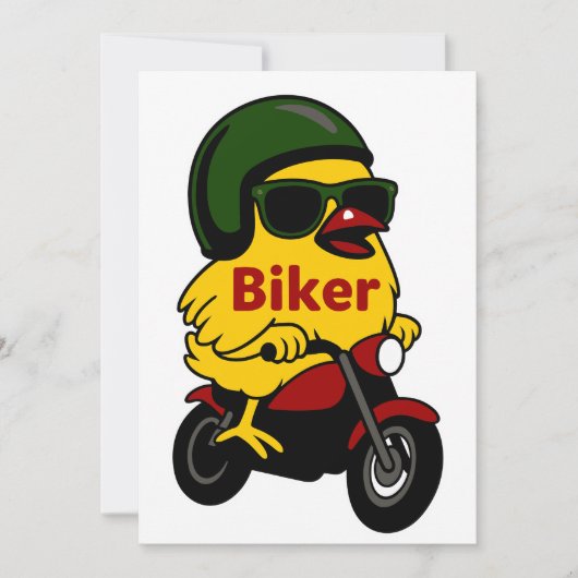 Invitation Motorcycle Chick Biker (Devant)