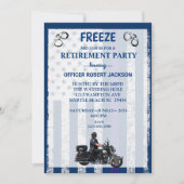 Invitation Motorcycle US Drapeau Police Officier Retraite (Devant)