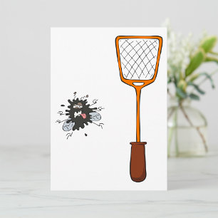 Invitation Mouche Écrasée et Blague d'Insecte Mort Humour